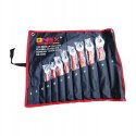 OUTLET W1390 KLUCZE PŁASKO OCZKOWE 6-32mm 12el PŁASKIE ZESTAW KLUCZY Z GUMĄ