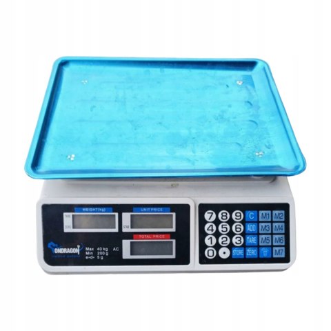 OUTLET W1551 ELEKTRONICZNA WAGA SKLEPOWA MAGAZYNOWA LCD KALKULACYJNA