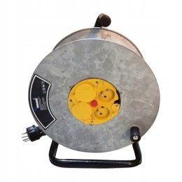 OUTLET W1586 25m 3x2,5 PRZEDŁUŻACZ BĘBNOWY NA BĘBNIE ZWIJAK metalowy