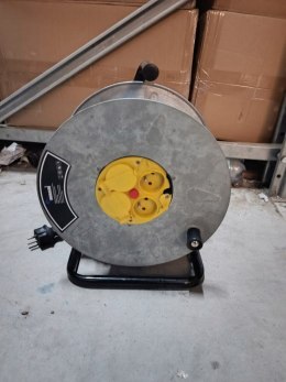 OUTLET W1586 25m 3x2,5 PRZEDŁUŻACZ BĘBNOWY NA BĘBNIE ZWIJAK metalowy