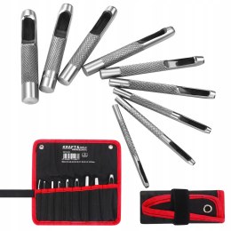 Wycinaki Wybijaki Dziurkacz Otworów Skóry 2,5-10mm Zestaw 9 Szt. Kraft&Dele