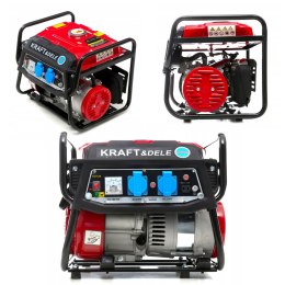 Agregat Prądotwórczy Przenośny Jednofazowy 230V/12V 1500W 3KM Kraft&Dele
