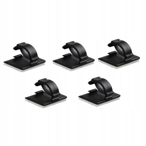 Klipsy Montażowe Samoprzylepne Kabli Przewodów 19x14 mm 5 sztuk Kraft&Dele