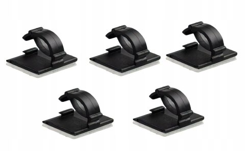 Klipsy Montażowe Samoprzylepne Kabli Przewodów 19x14 mm 5 sztuk Kraft&Dele