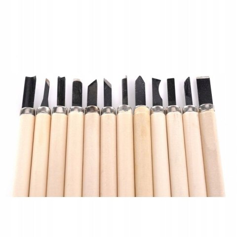 Kraft Dele KD11774 Dłuta rzeźbiarskie 12 szt.