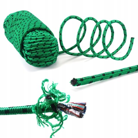 Lina Wielofunkcyjna 12 mm x 50 m Zielona Ogrodowa Namiotu KRAFT&DELE