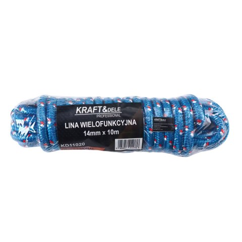 Lina Wielofunkcyjna 14 mm x 10m Niebieska Ogrodowa Namiotu KRAFT&DELE