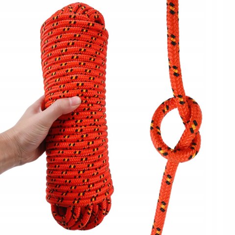 Lina Wielofunkcyjna 9,5 mm x 30 m Pomarańczowa Ogrodowa Namiotu KRAFT&DELE