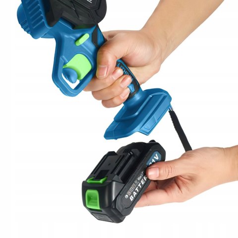 Piła Łańcuchowa Akumulatorowa 6" Zestaw Bateria x2 Ładowarka Gogle Walizka