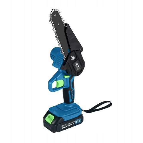 Piła Łańcuchowa Akumulatorowa 6" Zestaw Bateria x2 Ładowarka Gogle Walizka