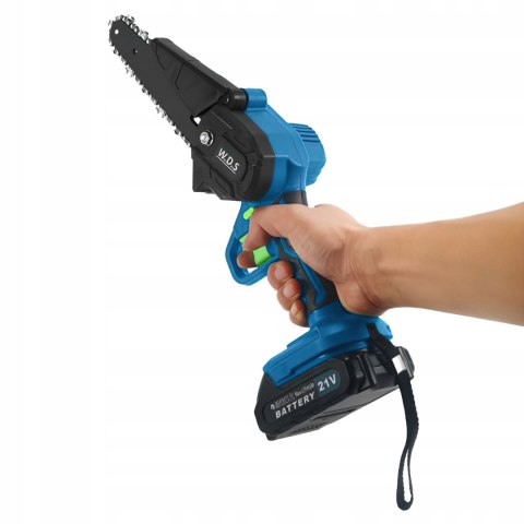 Piła Łańcuchowa Akumulatorowa 6" Zestaw Bateria x2 Ładowarka Gogle Walizka