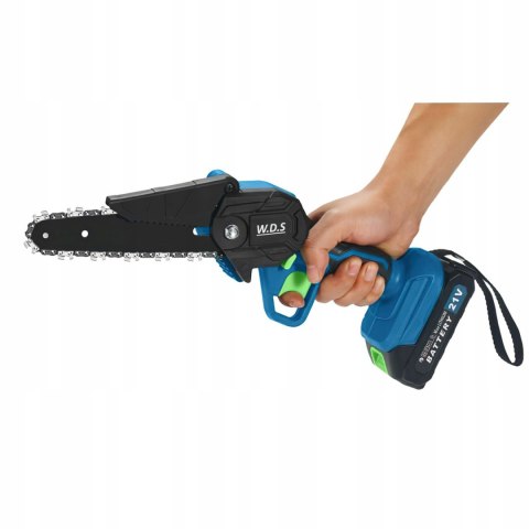 Piła Łańcuchowa Akumulatorowa 6" Zestaw Bateria x2 Ładowarka Gogle Walizka