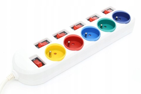 Przedłużacz 3m listwa 5 gniazd z włącznikiem