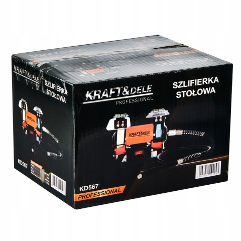 Szlifierka Stołowa 250W 230V 75x13mm 75x17mm 2850 RPM 2x Kamień Kraft&Dele