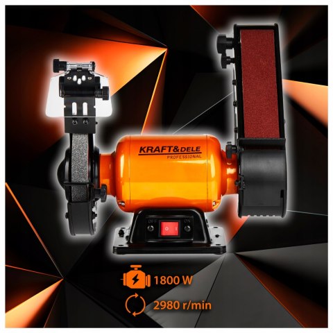 Szlifierka Stołowa Taśmowa Kamienna Drewna Metalu 2w1 150x20 mm 230V 1800 W