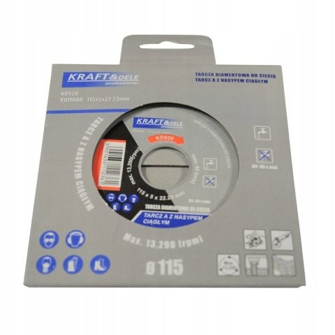 TARCZA DO CIĘCIA BETONU DIAMENTOWA 115x5x22,23 KD920