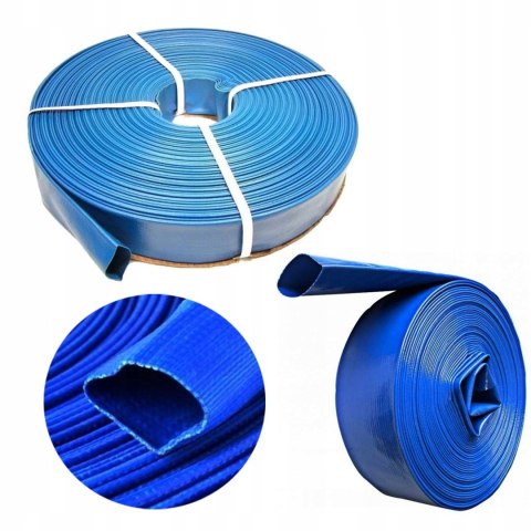 Wąż do Wody Gumowy Płaski Kraft&Dele KD776 1'' Cal 52mm 50 m