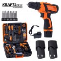 Wiertarko-Wkrętarka Akumulatorowa 18V 1,5Ah Kraft&Dele Zestaw 50 Elementów