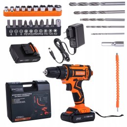 Wiertarko Wkrętarka Akumulatorowa Kraft&Dele 21V 2Ah 2x Bateria Zestaw