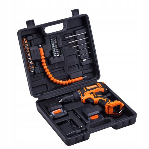 Wiertarko Wkrętarka Akumulatorowa Kraft&Dele 21V 2Ah 2x Bateria Zestaw