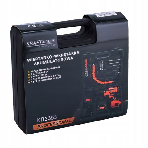 Wiertarko Wkrętarka Akumulatorowa Kraft&Dele 21V 2Ah 2x Bateria Zestaw