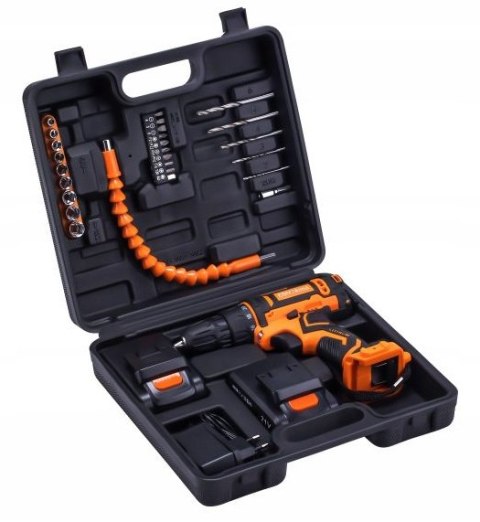 Wiertarko Wkrętarka Akumulatorowa Kraft&Dele 21V 2Ah 2x Bateria Zestaw