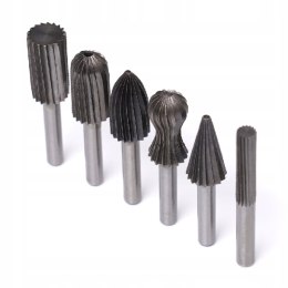 ZESTAW FREZÓW DO METALU 6 ELEMENTÓW KASETA FREZOWANIE 6,3MM KD11215