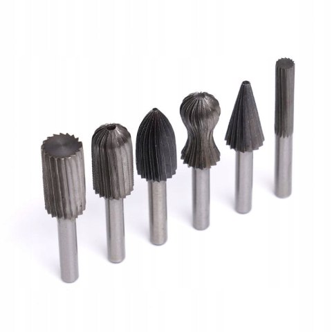 ZESTAW FREZÓW DO METALU 6 ELEMENTÓW KASETA FREZOWANIE 6,3MM KD11215