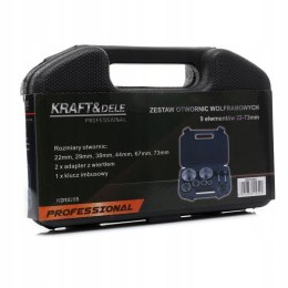 ZESTAW OTWORNIC OTWORNICE WOLFRAMOWE 22-73MM 9 ELEMENTÓW KD10285