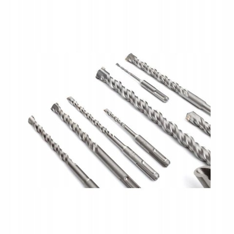 Zestaw 9 Wierteł S4 + 3 Dłuta SDS+ Kraft&Dele