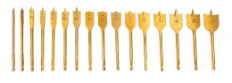 Zestaw Wierteł Łopatkowych do Drewna 6-38 mm 16 Sztuk Kraft&Dele