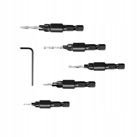 Zestaw Wierteł do Konfirmatów 5 elementów sztuk 5-12 mm