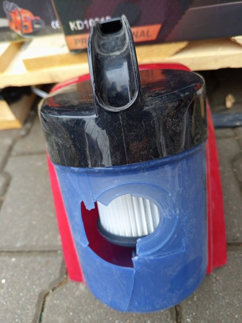 OUTLET W970 ODKURZACZ CYKLONOWY BEZWORKOWY ONDRAGON LEKKI FILTR MOCNY RED