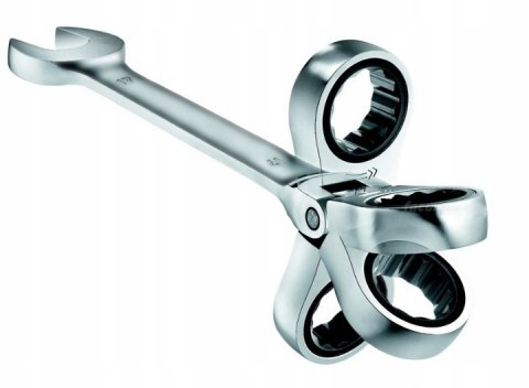 KLUCZE PŁASKIE OCZKOWE ŁAMANE Z GRZECHOTKĄ Cr-V 12szt. 8-19