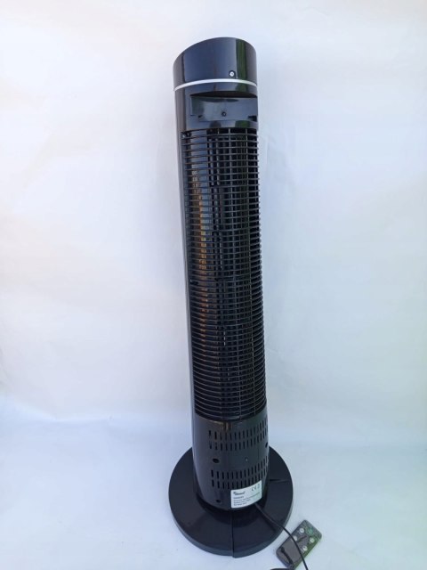 OUTLET W542 WENTYLATOR KOLUMNOWY STOJĄCY PODŁOGOWY WIATRAK CZARNY 80W PILOT