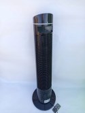 OUTLET W542 WENTYLATOR KOLUMNOWY STOJĄCY PODŁOGOWY WIATRAK CZARNY 80W PILOT