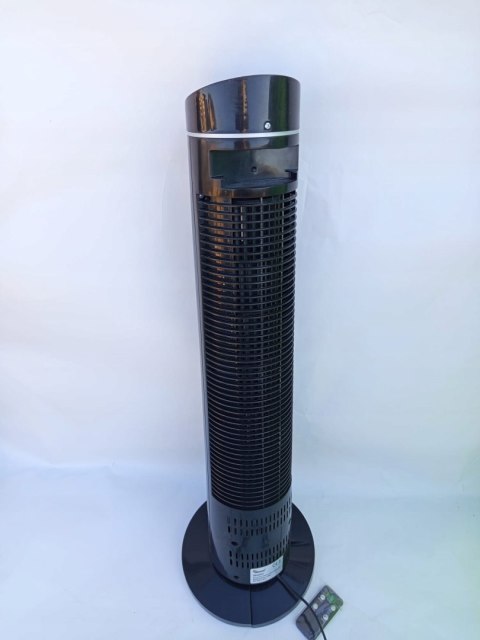 OUTLET W542 WENTYLATOR KOLUMNOWY STOJĄCY PODŁOGOWY WIATRAK CZARNY 80W PILOT