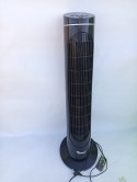OUTLET W542 WENTYLATOR KOLUMNOWY STOJĄCY PODŁOGOWY WIATRAK CZARNY 80W PILOT
