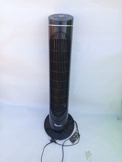 OUTLET W542 WENTYLATOR KOLUMNOWY STOJĄCY PODŁOGOWY WIATRAK CZARNY 80W PILOT