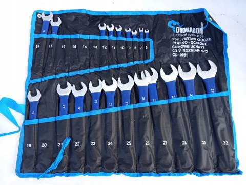 OUTLET W559 KLUCZE PŁASKO OCZKOWE Z GUMA KLUCZE PŁASKIE GUMOWYM UCHWYTEM