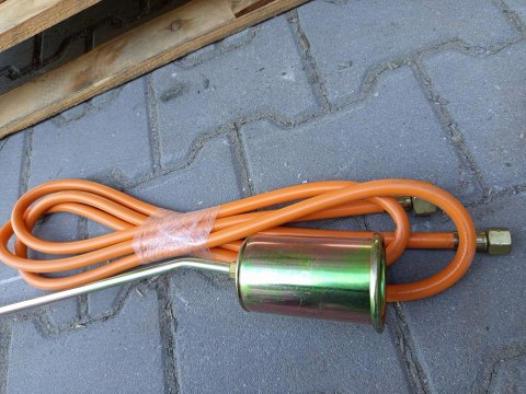 OUTLET W621 DŁUGI DEKARSKI PALNIK GAZOWY DYSZA TURBO+WĄŻ