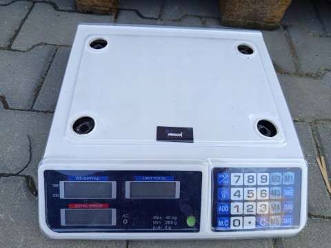 OUTLET W716 ELEKTRONICZNA WAGA SKLEPOWA LCD KALKULACYJNA 40 kg