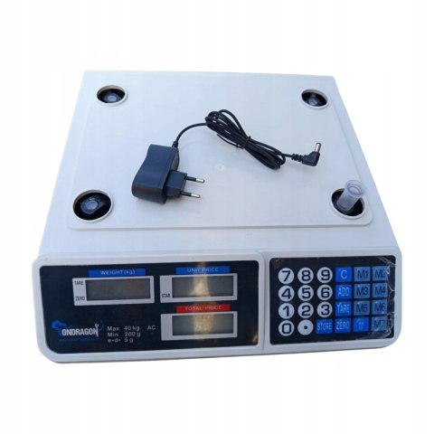 OUTLET W718 ELEKTRONICZNA WAGA SKLEPOWA LCD KALKULACYJNA