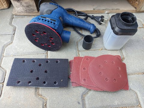 OUTLET W802 SZLIFIERKA MIMOŚRODOWA OSCYLACYJNA 125mm 1350W 3W1 PADY