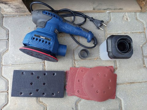 OUTLET W802 SZLIFIERKA MIMOŚRODOWA OSCYLACYJNA 125mm 1350W 3W1 PADY