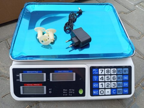 OUTLET W901 ELEKTRONICZNA WAGA SKLEPOWA LCD KALKULACYJNA 40 kg