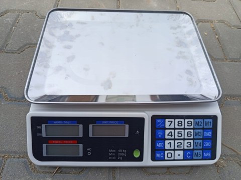OUTLET W906 ELEKTRONICZNA WAGA SKLEPOWA LCD KALKULACYJNA 40 kg