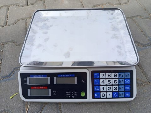 OUTLET W906 ELEKTRONICZNA WAGA SKLEPOWA LCD KALKULACYJNA 40 kg