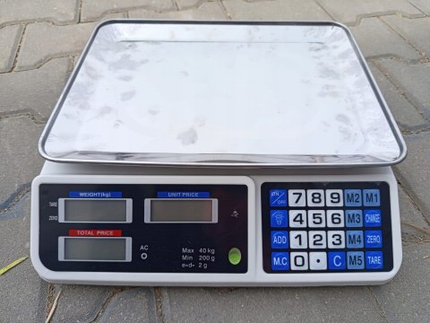 OUTLET W906 ELEKTRONICZNA WAGA SKLEPOWA LCD KALKULACYJNA 40 kg