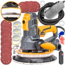 SZLIFIERKA DO GIPSU GŁADZI TYNKÓW 1400W PAPIER LED